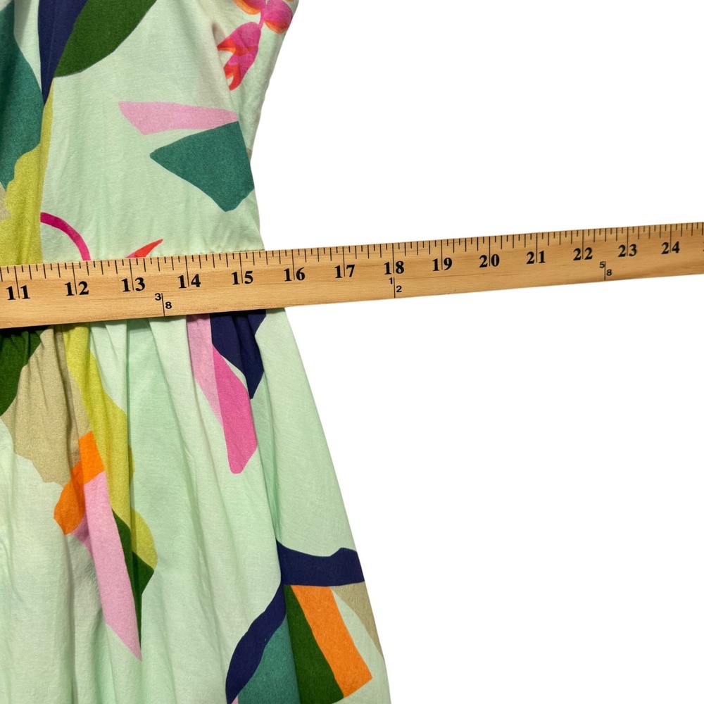 FARM Rio Tie Back Square Neck‎ Tiered Tropical Maxi Dress Sz M - Picture 8 of 12